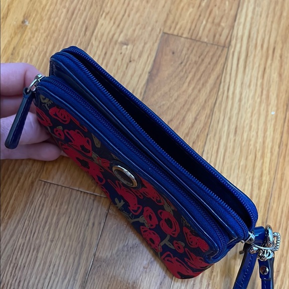 Coach Floral Blue and Pink Clutch - Picture 4 of 5